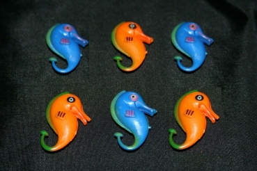 Seepferdchen für Wassersäule - Wassersprudler 6er SET - Qualle - Fische