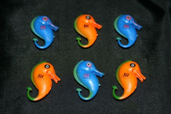 Seepferdchen für Wassersäule - Wassersprudler 6er SET - Qualle - Fische